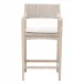 Lucia Outdoor Counter Stool Pure White Synthetic Wicker, Performance White Speckle, Gray Teak Indoor/Outdoor