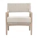 Lucia Pure White Synthetic Wicker Performance Stone Washed Ever Teak Outdoor Club Chair