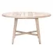 Carmel Outdoor 54" Round Dining Table Gray Teak Indoor/Outdoor