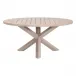 Boca Outdoor Washed Ever Teak Round Dining Table 63"