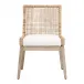 Seaside Dining Chair, Set of 2 - Natural Rattan, LiveSmart Peyton-Pearl, Natural Gray Mahogany