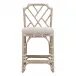 Bayview Counter Stool - Taupe & White Flat Rope, Performance Pumice, Natural Gray Mahogany