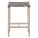 Costa Dove Flat Rope Gray Teak Outdoor Backless Counter Stool