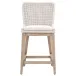 Mesh Counter Stool White Speckle Flat Rope, Performance White Speckle, Natural Gray Mahogany