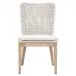 Mesh Dining Chair, Set of 2 White Speckle Flat Rope, Performance White Speckle, Natural Gray Mahogany