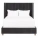 Chandler Queen Bed Dark Dove Velvet, Natural Gray Oak