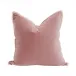 The Not So Basic 20" Essential Pillow, Set of 2 - Petal Velvet, Jute Flat Piping