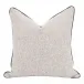 The Not So Basic Howell Natural Dark Dove Velvet Piping Essential Pillow 22" Set of 2