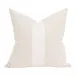 The Split Decision 22" Essential Pillow, Set of 2 - LiveSmart Gellar-Linen, Performance Textured Cream Linen Stripe