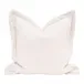 The Little Bit Country LiveSmart Machale-Ivory Flange Performance Textured Cream Linen Essential Pillow 22" Set of 2