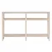 Emerie Narrow Console Table White Wash Pine, White Quartz