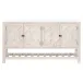 Willow Media Sideboard White Wash Pine, White Quartz