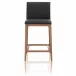 Alex Counter Stool Sable Top Grain Leather, Walnut