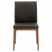 Alex Dining Chair, Set of 2 Sable Top Grain Leather, Walnut