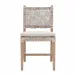 Costa Dining Chair, Set of 2 Taupe & White Flat Rope, Performance Pumice, Natural Gray Mahogany