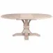 Devon 54" Round Extension Dining Table Natural Gray Acacia