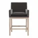 Drake Counter Stool Dark Dove Velvet, Natural Gray Oak