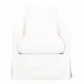 Faye Slipcover Swivel Club Chair Cream Crepe