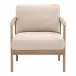 Harbor Club Chair Flax Linen, White Rope, Smoke Gray Oak