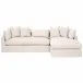 Haven 110" Lounge Slipcover Rf Sectional Bisque, Espresso