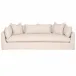 Haven 96" Lounge Slipcover Sofa Bisque, Espresso