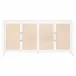 Holland Media Sideboard Matte White, Natural Rattan