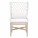 Lattis Outdoor Wing Chair White Speckle Flat Rope, Performance White Speckle, Gray Teak