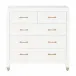 Stella 5-Drawer High Chest Matte White