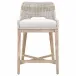 Tapestry Counter Stool Taupe & White Flat Rope, Taupe Stripe, Performance Pumice, Natural Gray Mahogany