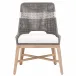 Tapestry Dining Chair, Set Of 2 Dove Flat Rope, White Speckle Stripe, Performance White Speckle, Natural Gray Mahogany