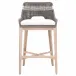 Tapestry Outdoor Barstool Dove Flat Rope, White Speckle Stripe, Performance White Speckle, Gray Teak Indoor/Outdoor