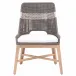 Tapestry Outdoor Dining Chair, Set Of 2 Dove Flat Rope, White Speckle Stripe, Performance White Speckle, Gray Teak