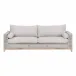Tropez Outdoor 90" Sofa Taupe & White Flat Rope, Performance Pumice, Gray Teak