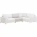 Tropez Outdoor Modular Armless Sofa Chair Taupe & White Flat Rope, Performance Pumice, Gray Teak