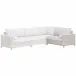 Tropez Outdoor Modular Right Facing 1-Arm Sofa Taupe & White Flat Rope, Performance Pumice, Gray Teak