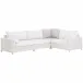 Tropez Outdoor Modular Corner Sofa Taupe & White Flat Rope, Performance Pumice, Gray Teak
