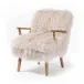 Ashland Armchair Taupe Mongolian Fur