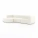 Langham Channeled 3Pc Sectional Left Chaise Fayette Cloud