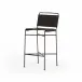 Wharton Distressed Black Bar Stool