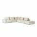 Bloor 5 Pc Sectional Left Arm Facing with Ottoman Clairmont Sand