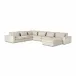 Bloor 6 Pc Sectional with Ottoman Clairmont Sand