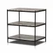 Felix Nightstand Hammered Grey with Clear Pc