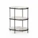 Felix Oval Nightstand Hammered Grey