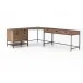 Trey Desk System With Filing Cabinet Auburn Poplar