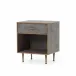 Shagreen Bedside Table Grey Shagreen