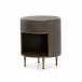 Shagreen Round Nightstand Grey Shagreen