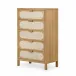 Allegra 5 Drawer Dresser Natural Cane