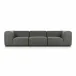 Gwen Outdoor 3-Piece Sectional Sofa Hayes Charcoal