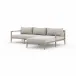 Sherwood 2 Pc Sectional Right Arm Facing Brown/Stone Grey