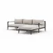 Sherwood Outdoor 2 Pc Sectional Right Arm Facing Chaise Bronze/Stone Grey